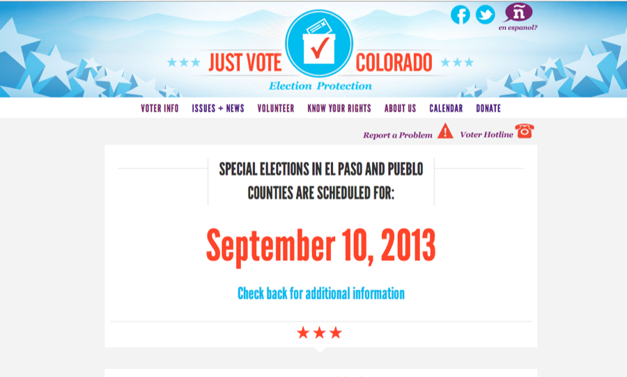 Just Vote Colorado — plate